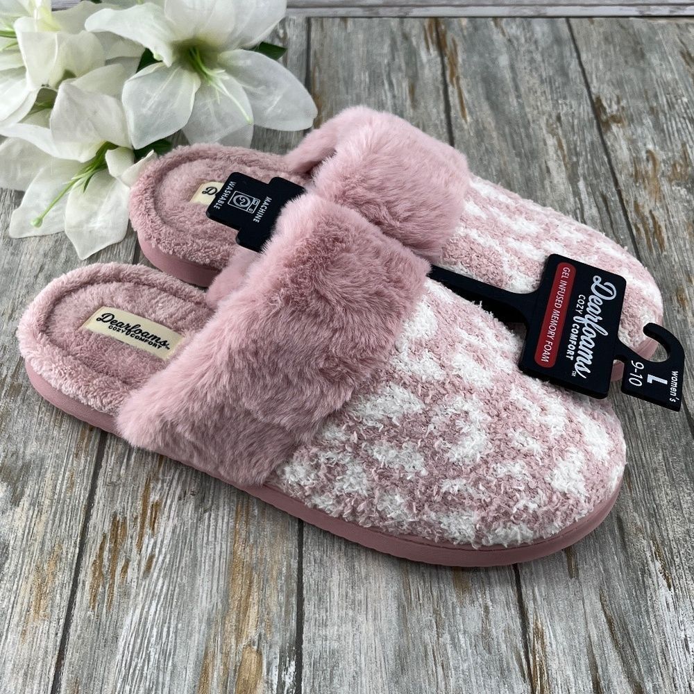 Women’s Dearfoams Cozy Comfort Scuff Slipper Shoes Size L 9/10